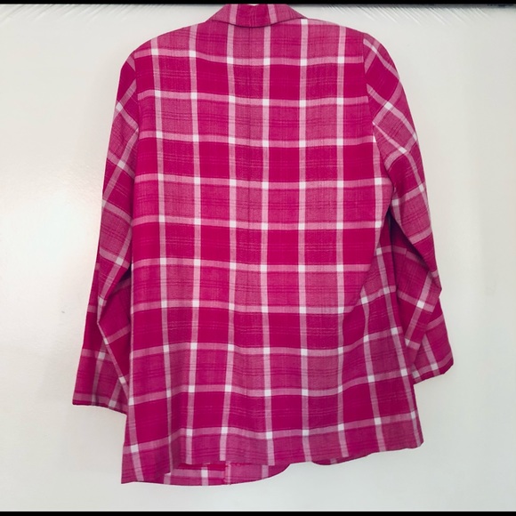 Oversized Pink Plaid Blazer - Picture 2 of 3